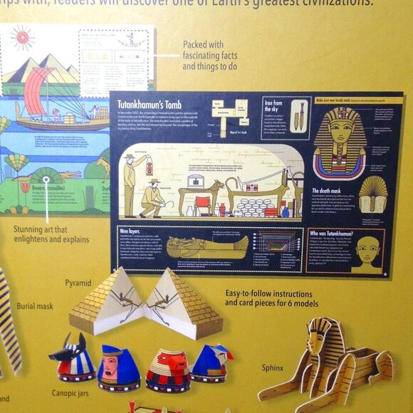 NWOT Treasure Chest of Ancient Egypt; Learning, Book with puzzles, Intriguing - Picture 3 of 6